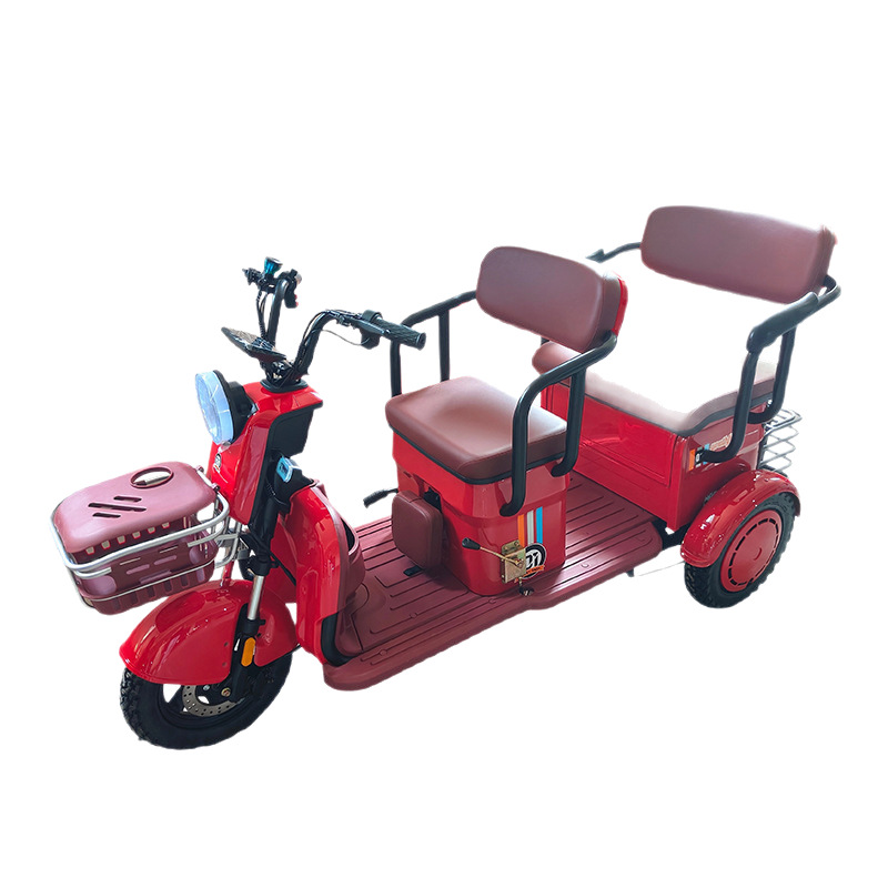 Exportación de comercio exterior C6 triciclo eléctrico dos asientos de tres personas espaciosos y cómodos para comprar verduras para niños de ocio eléctricos de tres ruedas