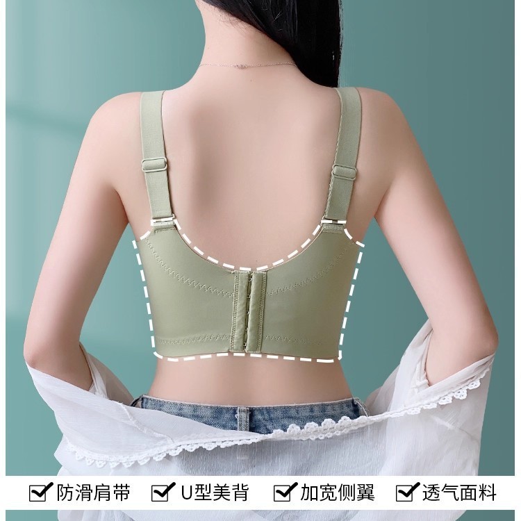 跨境蕾丝防下垂内衣女聚拢小胸显大收副乳调整型塑型上托文胸罩夏|undefined