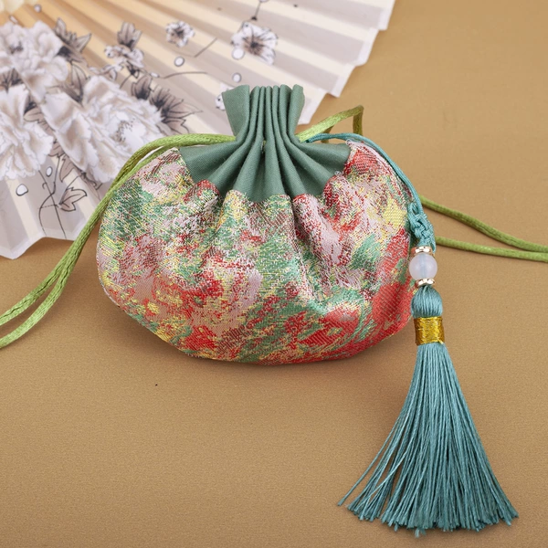 Light green - empty bag without tassels