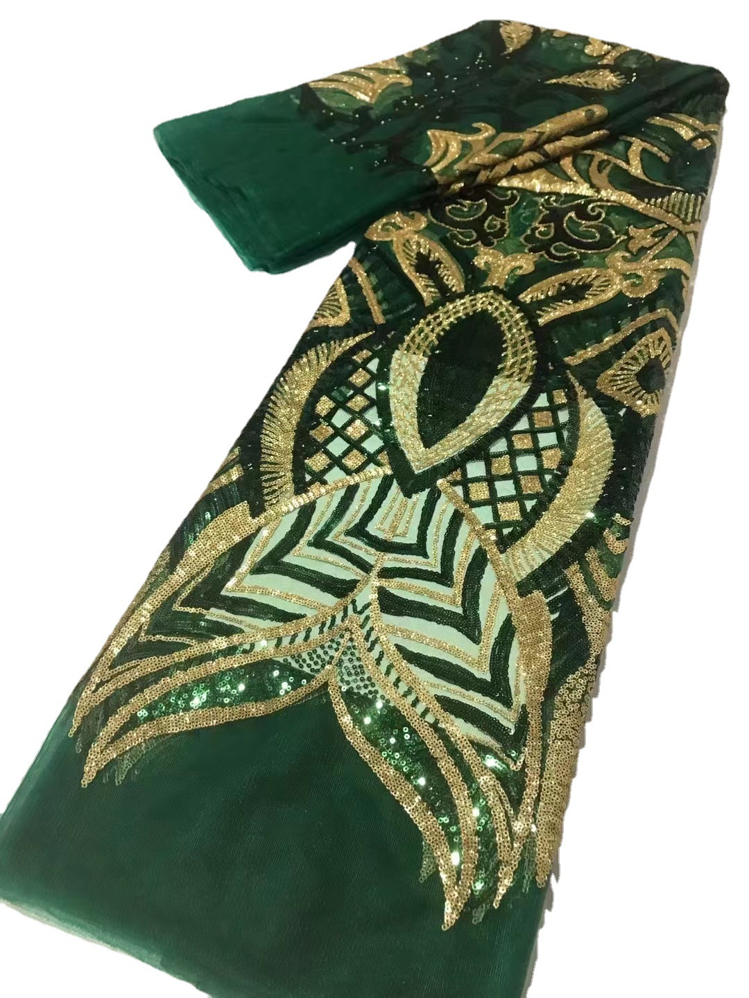 Moda europea y americana vestido de novia moda posicionamiento flor lentejuelas encaje tela lentejuelas bordado traje tela JX3567