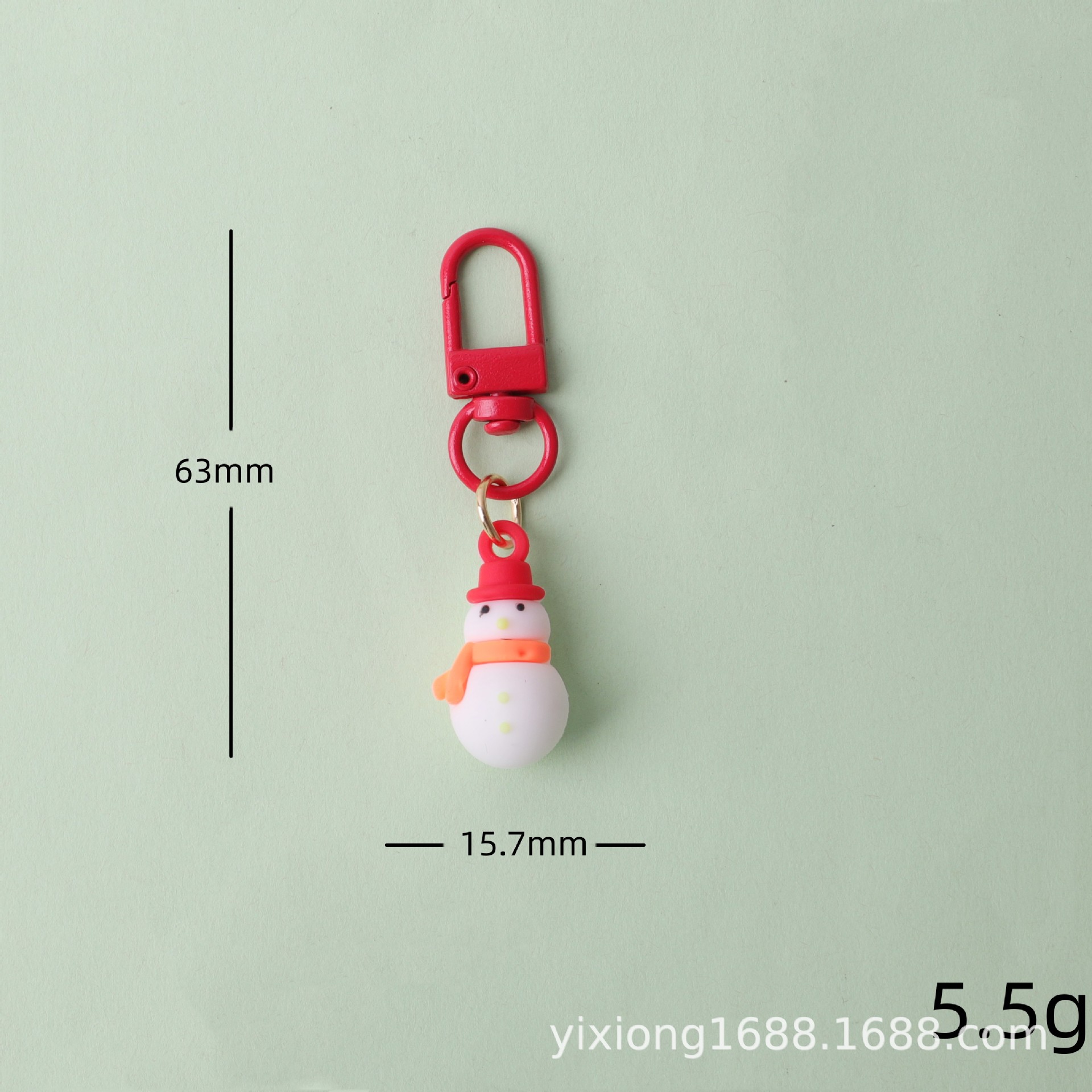 Nuevo llavero de Navidad dibujos animados Santa adorable mochila accesorios colgantes pegamento de PVC suave