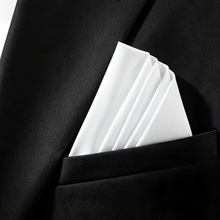 时尚男士西装口袋巾纯色商务三角巾隐形固定方巾礼服配饰时尚胸巾