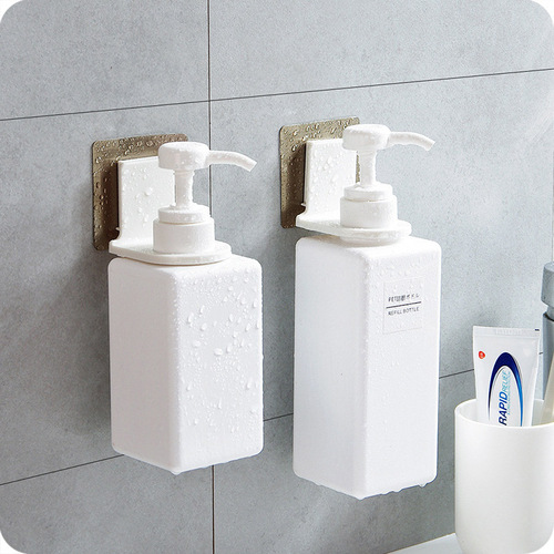 Bathroom shower gel rack bathroom storage shampoo rack wall punch-free hand sanitizer bottle rack wall hanging