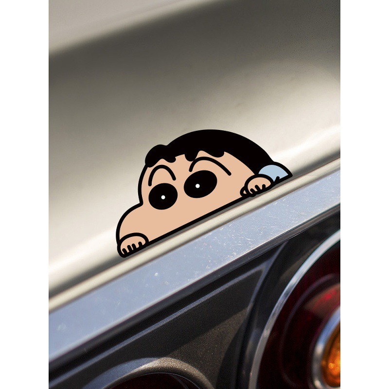 漫画アニメクレヨンしんちゃん窓クリエイティブ車電気自動車ステッカーかわいいひまわりボディ車のステッカー防水ステッカー|undefined