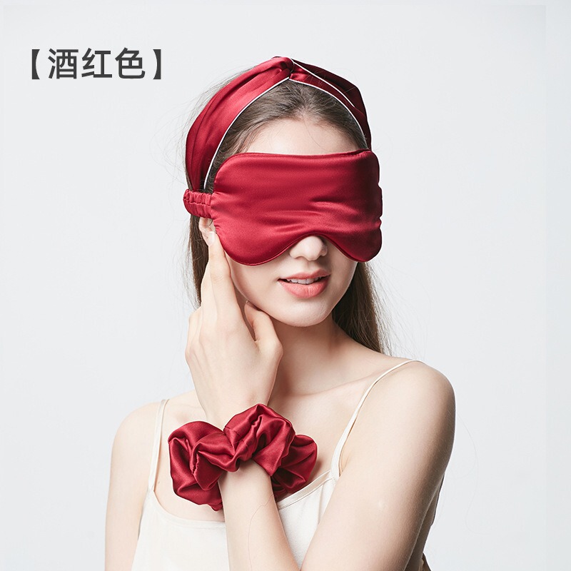 シルクアイマスク19 m 100% 桑シルク睡眠アイマスク遮光通気アイマスク刺繍ロゴクロスボーダー卸売り|undefined