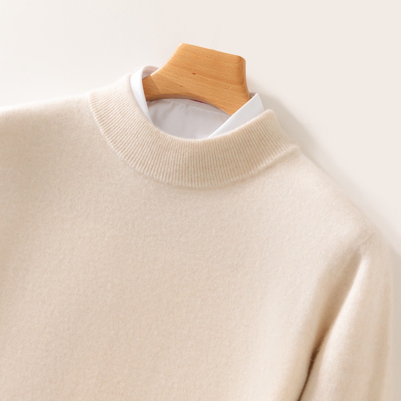 Knitted woolen demi-season sweater