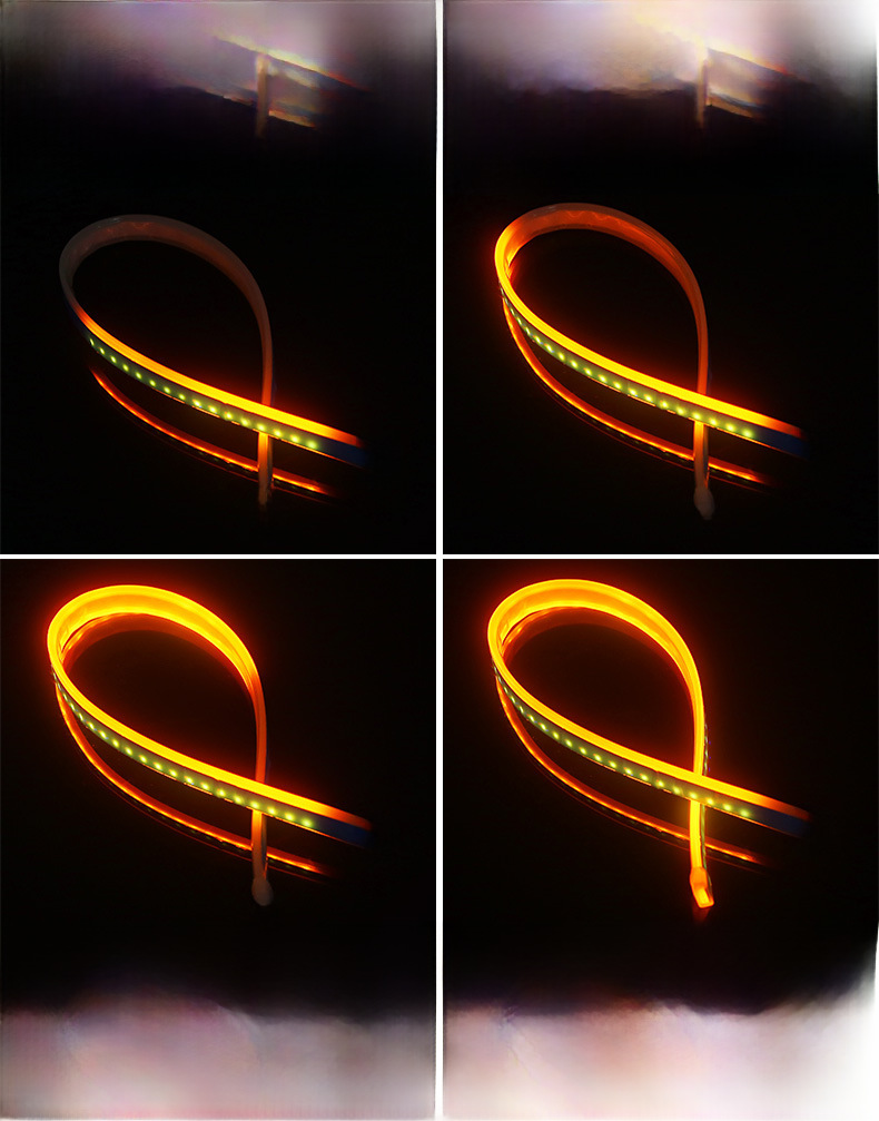 Car daily light with light guide strip LED tearful eye light streamer horse racing decorative soft strip light with cross-border explosions spot