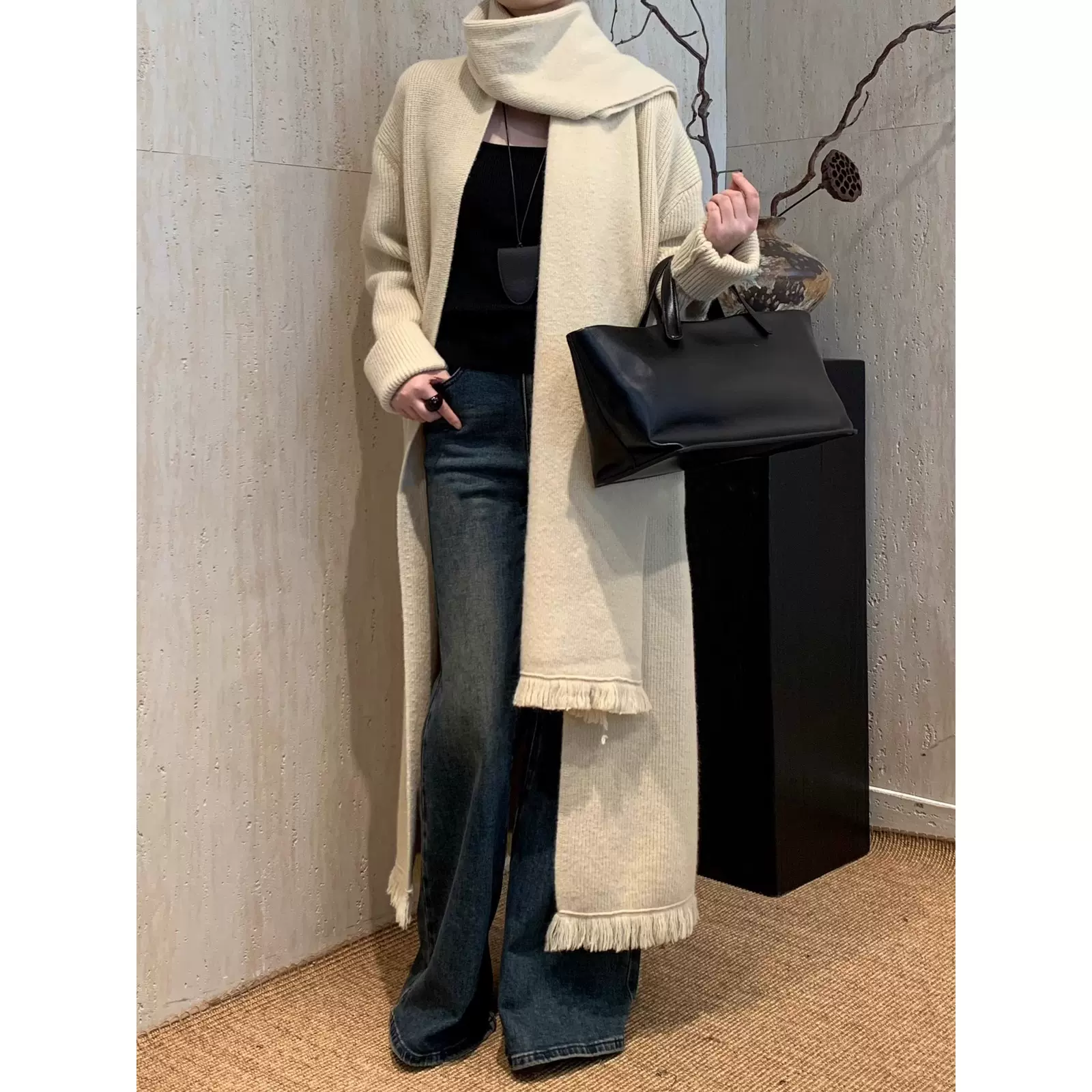 来样定做源头工厂欧美长款针织开衫定制外贸开衫毛衣大衣外套定制