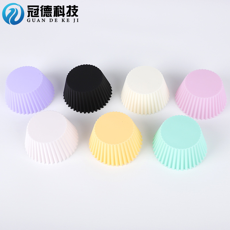 Amazon Cake Mold Silicone Mafen Cup High Temperature Resistant Conventional DIY Baking Round Silicone Cake Mafen Cup