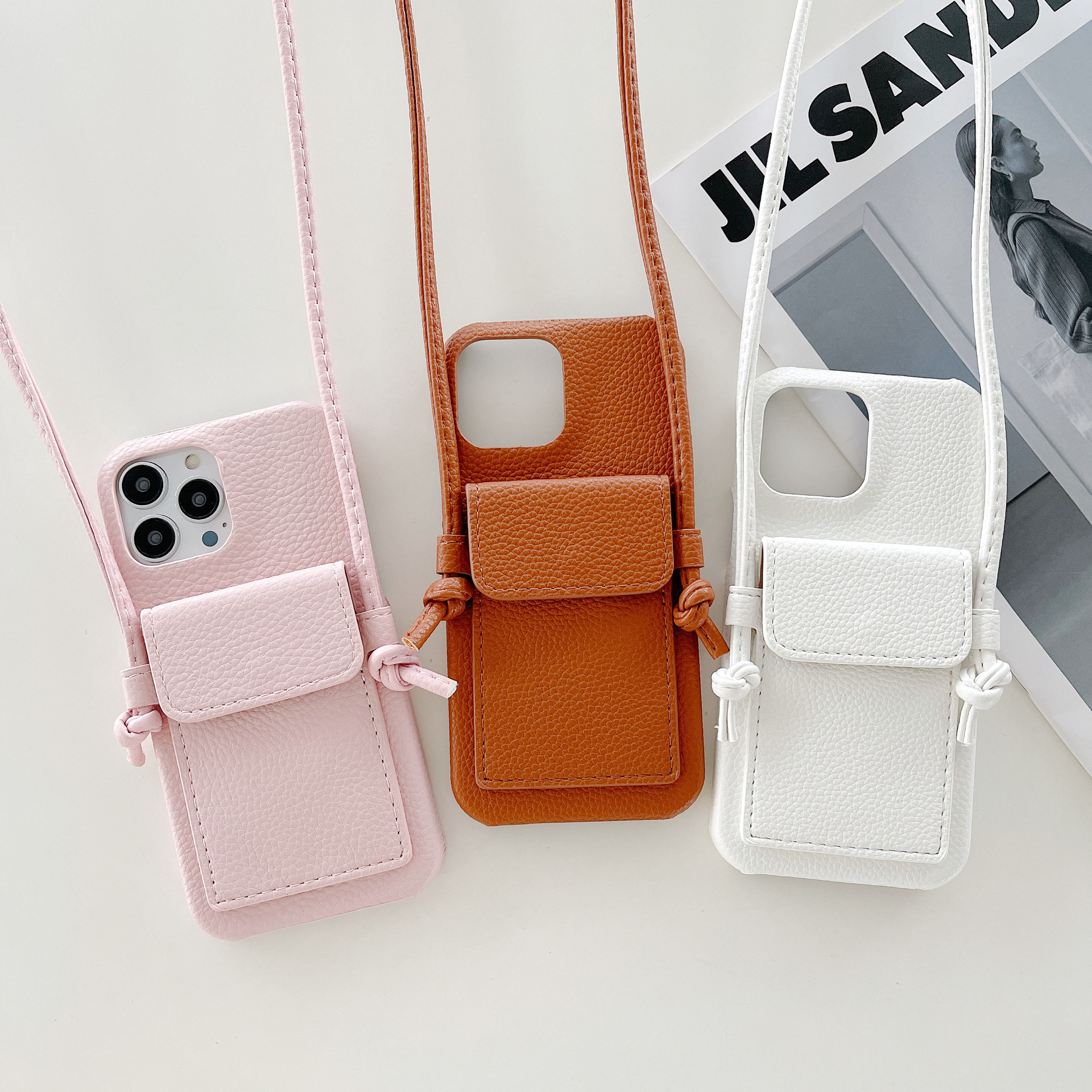 Fashion Solid Color Pu Leather   Phone Cases display picture 4