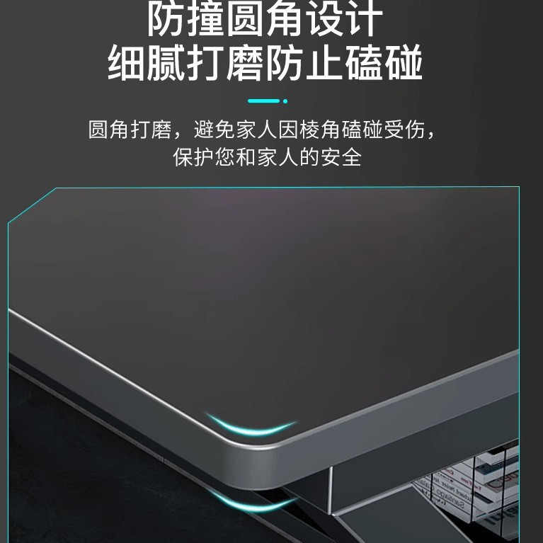 コンピュータデスク、デスクトップeスポーツテーブルと椅子、シンプルなオフィスデスク、自宅学生学習デスク、本棚一体型テーブル|undefined