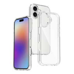 iPhone 17 15 14 13 12 11 16 Pro Max 携帯電話ケースに最適、ツーインワン透明落下防止