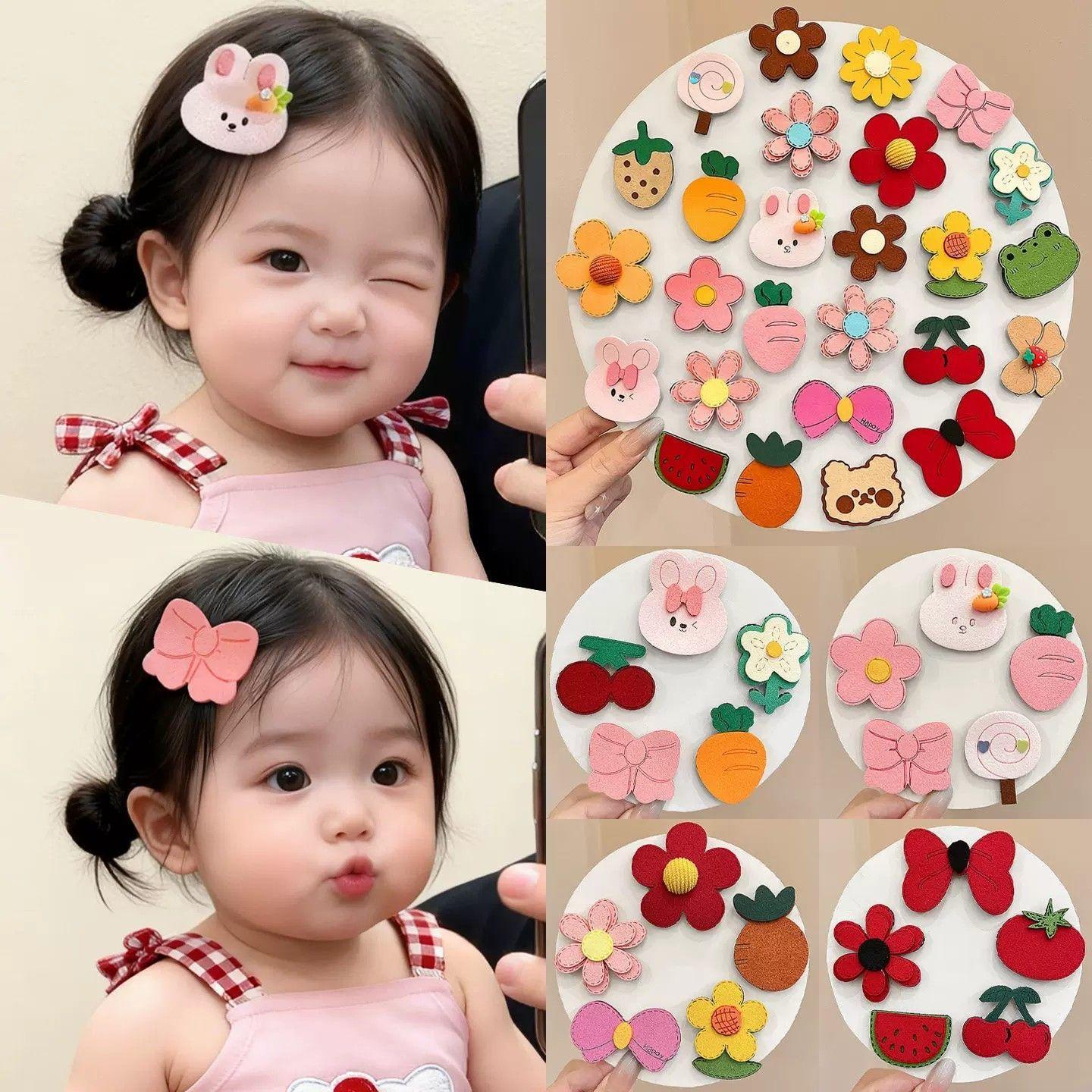 Children's hair clips, baby hair clips that don't damage hair, magic tape hair clips for infants, cute hair accessories for girls
