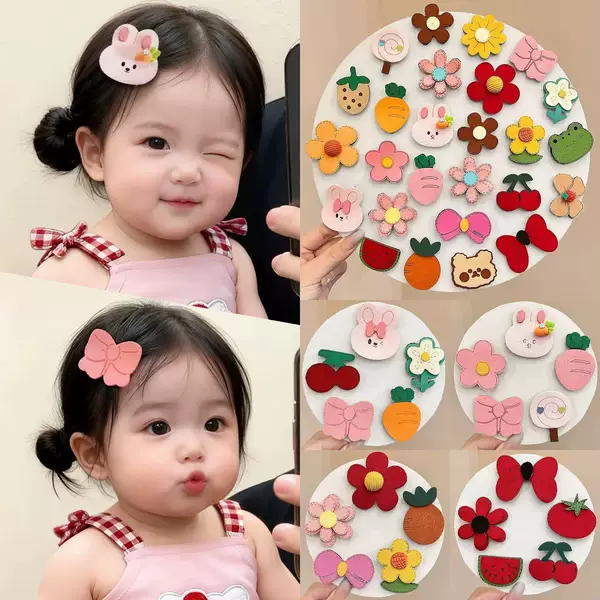 Children's hair clips, baby hair clips that don't damage hair, magic tape hair clips for infants, cute hair accessories for girls