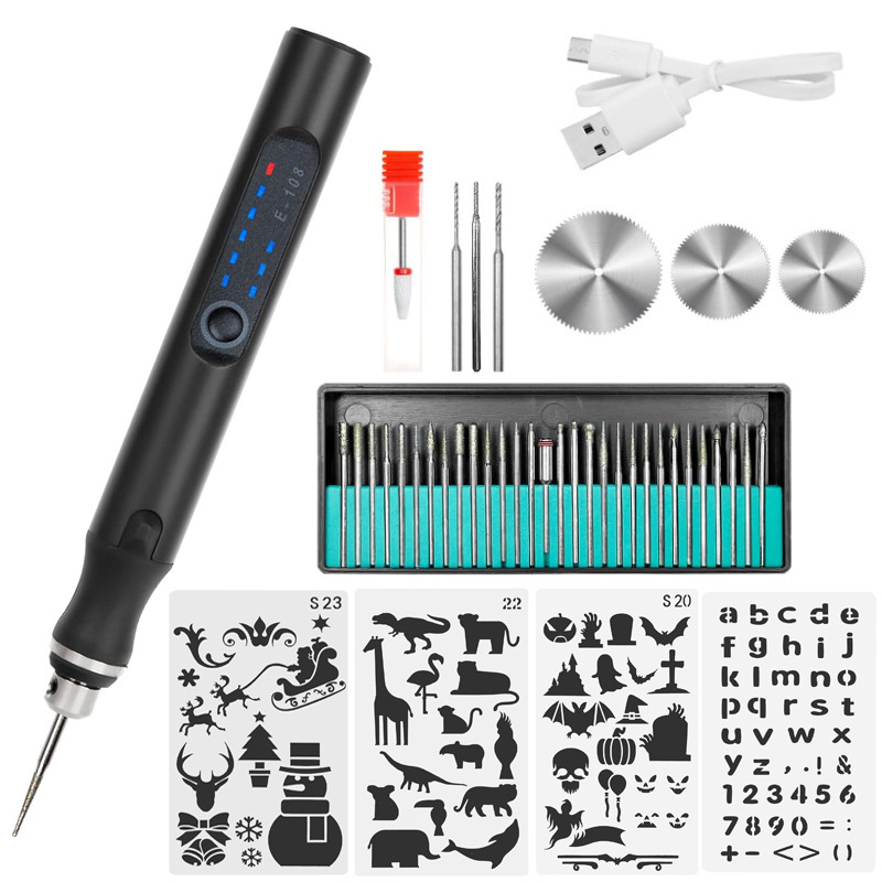 Máquina de grabado pequeña de mano mini máquina de pulir eléctrica Jade carpintería máquina de grabado máquina de corte de perforación de 12 piezas conjunto