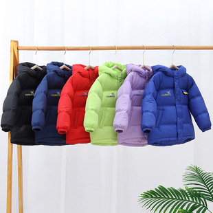 2023 Winter Children's down jacket short warm hooded thickened white duck down baby boys' and girls' coat winter