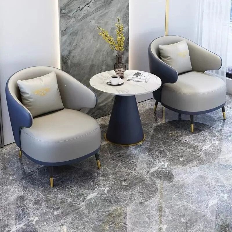 Light Luxury Business Reception Sofa, Modern Minimalist Reception Area, Sales Office, Balcony Leisure Meeting Table and Chair Set Light Luxury Business Reception Sofa, Modern Minimalist Reception Area, Sales Office, Balcony Leisure Meeting Table and Chair Set