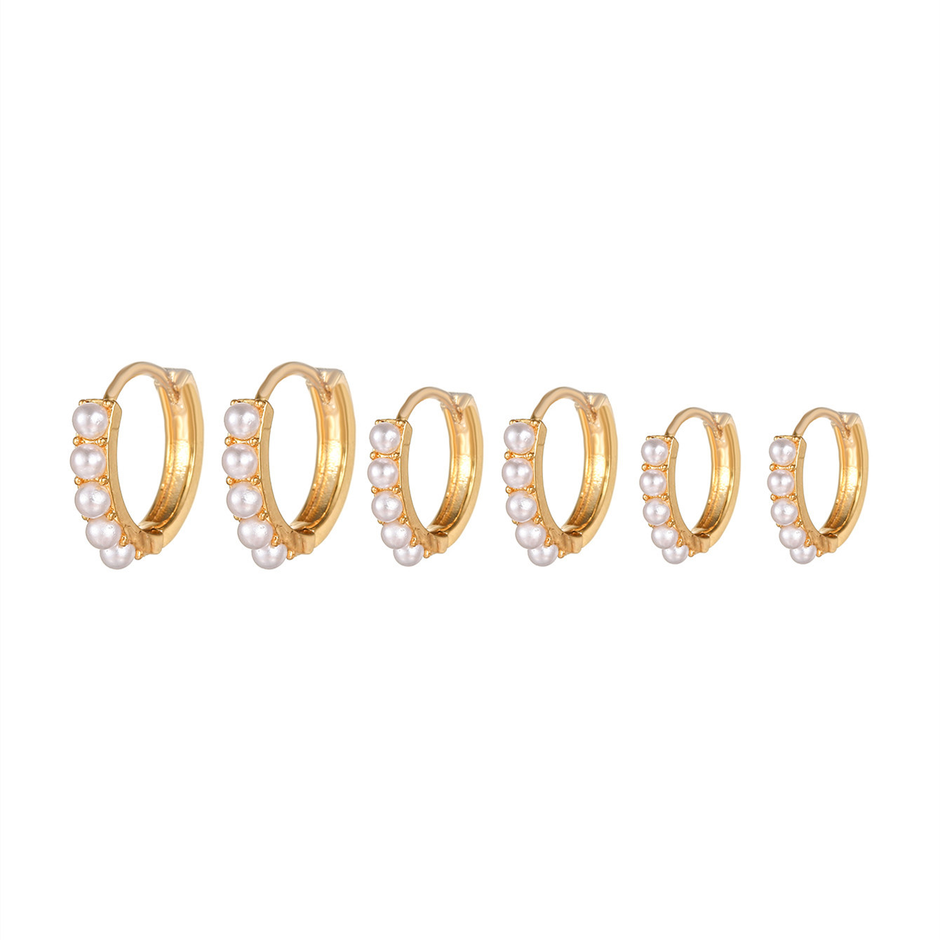 Banquet Occasion Fashion Geometric Brass Earrings Pearl Copper Earrings