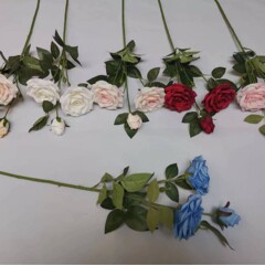 ライラックのバラのシミュレーションの花の小売単一の家庭の結婚祝いの装飾の道具の結婚式は造花のドライフラワーを配置します。