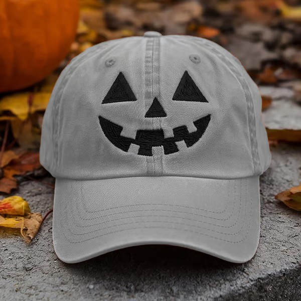 跨境现货Autumn Style Print Hat 万圣节个性南瓜秋季风格印花帽|undefined