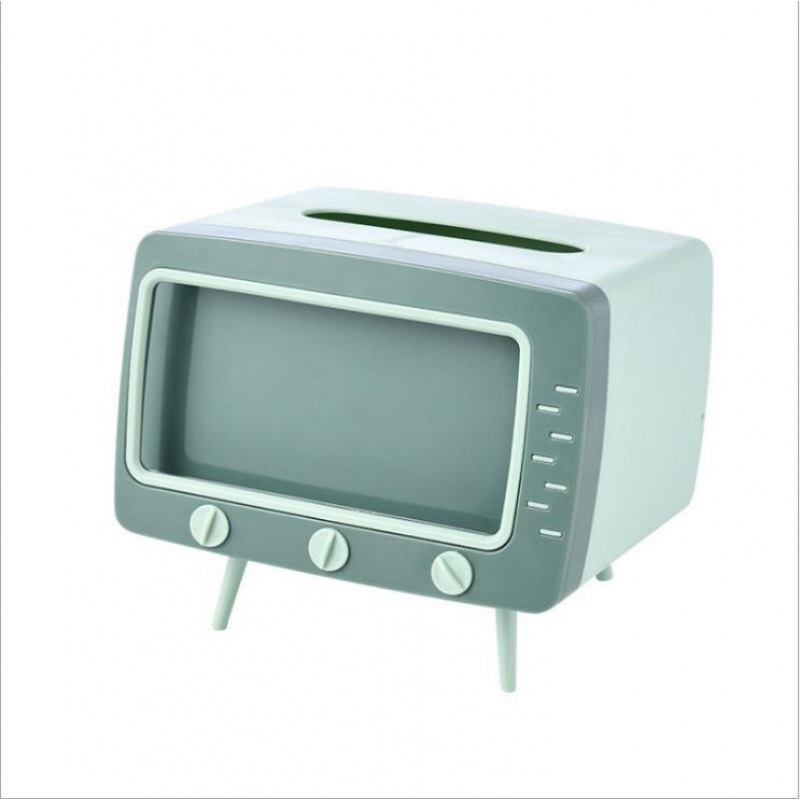 Caja de pañuelos de TV Luz de lujo de plástico sala de estar mesa de café caja de almacenamiento multifuncional inodoro caja de pañuelos de escritorio