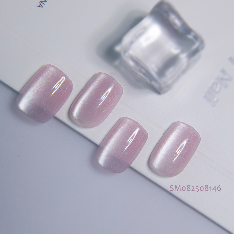 30 Pieces of Cat Eye Wearable Nails, Removable Fake Nail Patches, Short Square Cat Eye Manicure, Magnetic Powder Nails 30 Pieces of Cat Eye Wearable Nails, Removable Fake Nail Patches, Short Square Cat Eye Manicure, Magnetic Powder Nails