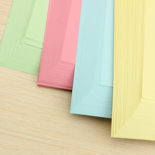 Deli color copy paper thickened 80g single pack 100 sheets a4 red pink color printing paper student paper cutting