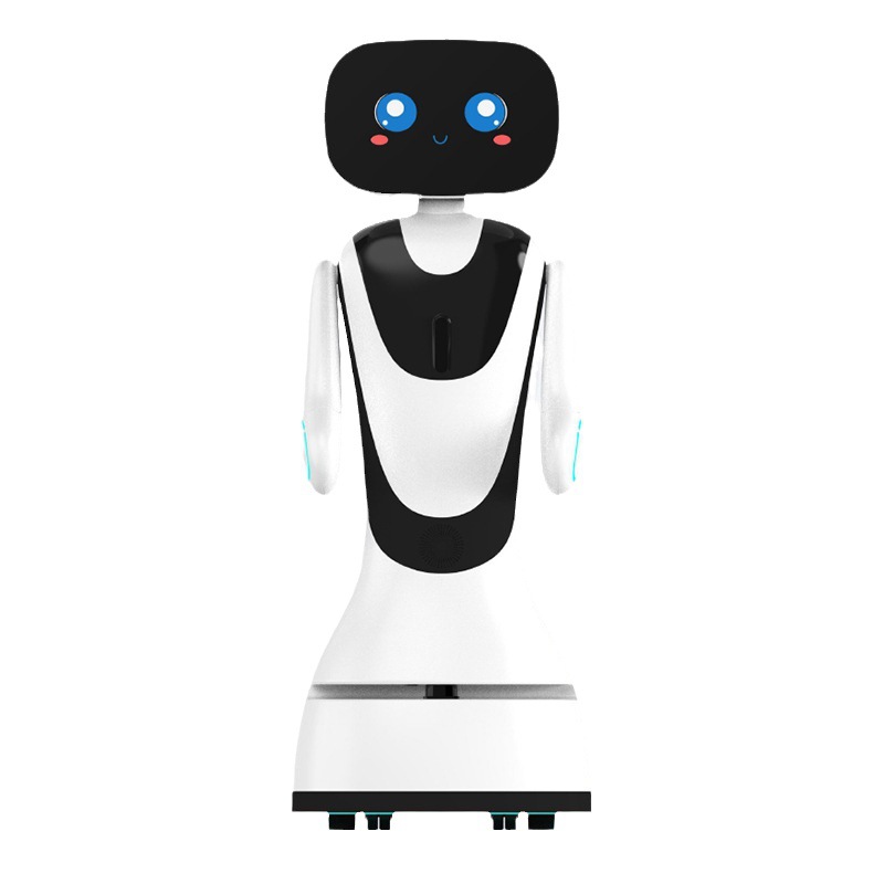 Explicación inteligente Recepción servicio de robot de bienvenida Diálogo de voz sala de exposiciones comerciales Hotel consulta automática Q & A publicidad