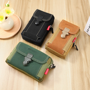Mobile phone bag men's waist bag multifunctional 6.8 inch wear belt site work wear-resistant waist bag men's mobile phone bag wholesale