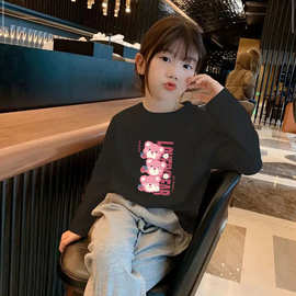 女童长袖t恤打底衫秋装新款儿童纯棉春秋款百搭洋气衣服体恤上衣