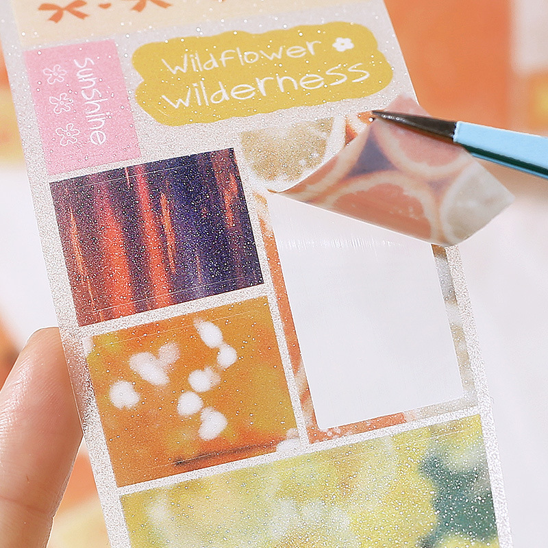 NOTA PARA la cinta adhesiva PET de corte de troquela de arena flash es mejor que perseguir el viento para frescar la cinta adhesiva de la tienda de mano de ensueño paisaje