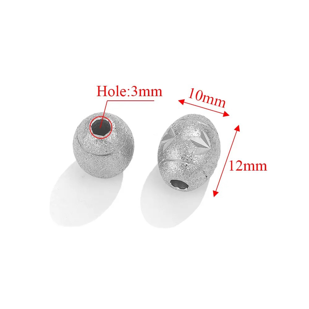 Acero inoxidable esmerilado perforación de perlas de tubo perforación de perlas de tubo largo perlas de acero DIY accesorios de joyería hecha a mano