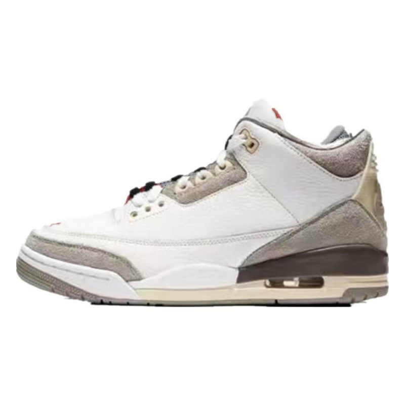 Zapatillas deportivas Jordan AJ3 estilo “cemento blanco”, antideslizantes