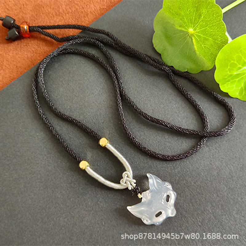 검은색 끈이 달린 여우 가면 (19*20mm)