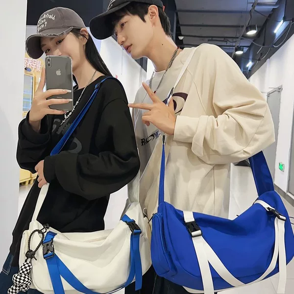 Shoulder Bag Men's Japanese Niche Nylon Crossbody Bag Men's Outdoor Casual Trendy Brand Waterproof Sports Crossbody Bag