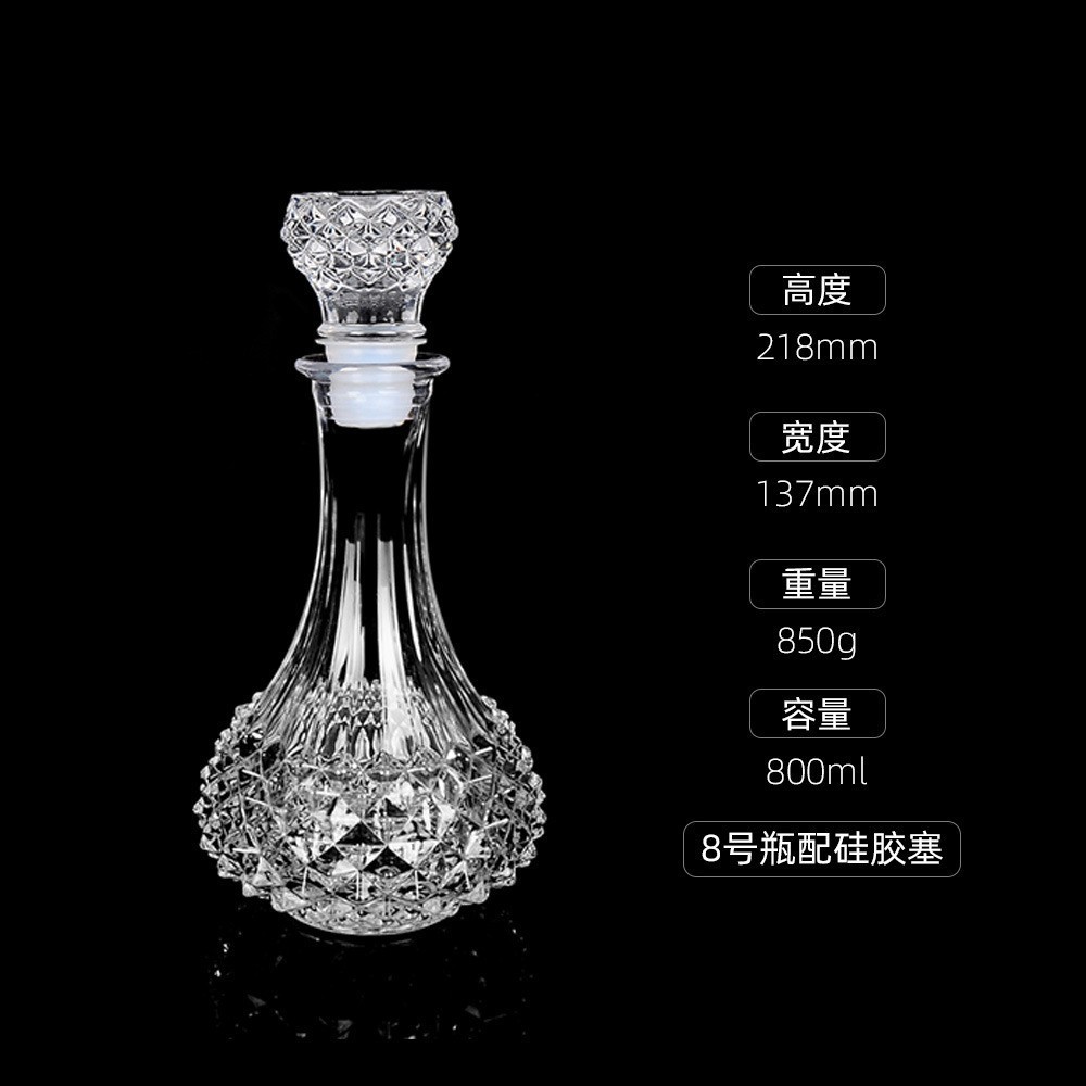 Botellas de vino de cristal transfronterizas directas de fábrica botellas de whisky europeas botellas de licores extranjeros botellas de vino blanco XO