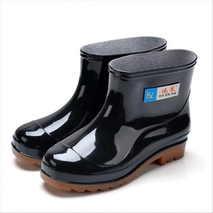 Authentic Xunlai Men's and Women's Spring & Fall Short-Tube Water Shoes, Four-Season Waterproof Kitchen Chef Water Boots, Canteen Rubber Shoes, Outdoor Rain Boots