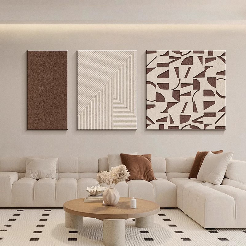 Abstract Geometry Living Room Decorative Painting Art Advanced Sense Texture Painting Frameless Painting Sofa Background Wall Hanging Painting Triptych Abstract Geometry Living Room Decorative Painting Art Advanced Sense Texture Painting Frameless Painting Sofa Background Wall Hanging Painting Triptych
