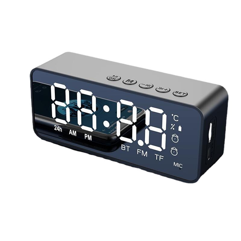 G50 ワイヤレス Bluetooth スピーカー FM ミニカードミラー目覚まし時計オーディオストール受信 K 音声プロンプト|undefined
