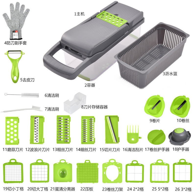 Cortador de verduras multifuncional, artefacto de cocina casera, rallador, rallador, rallador, rallador, rodillo, cortador de verduras