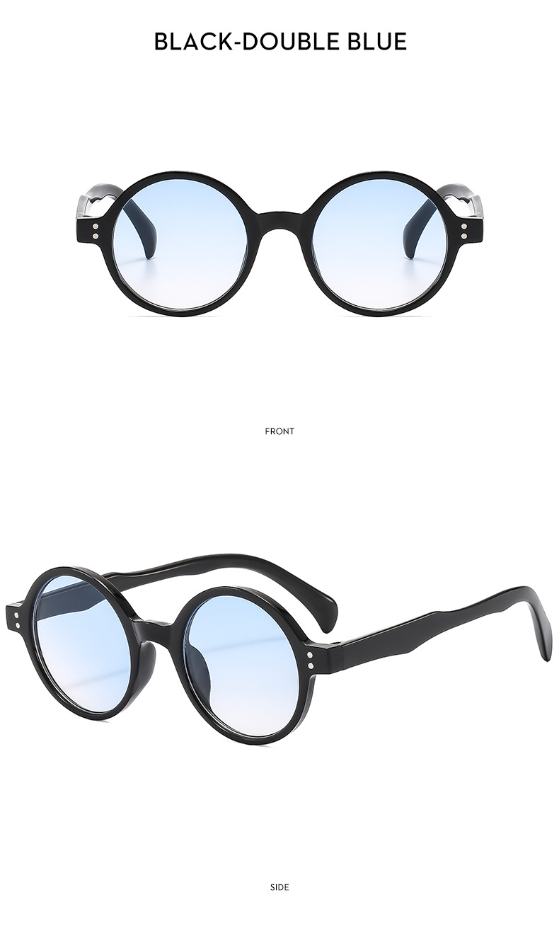 36g Weight Full Frame Glasses Structure Sunglasses Classification PC, UV400 Protection Lens Material Round Frame Glasses Style Travel, Street Occasion Solid Color Pattern All Seasons Season Unisex Gender Vintage Style, Simple Style Style Vintage Style Simple Style Solid Color PC UV400 Protection Round Frame Full Frame Women's Sunglasses 20