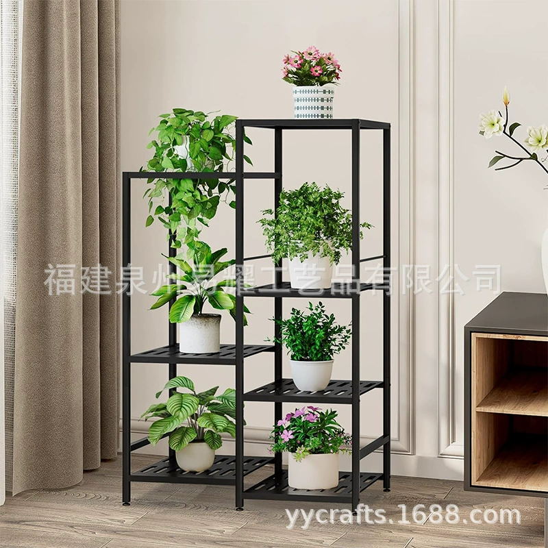 Трансграничная Кованая подставка для цветов из кованого железа, подставка для растений, внутренняя гостиная, многослойная напольная мозаичная подставка для цветов