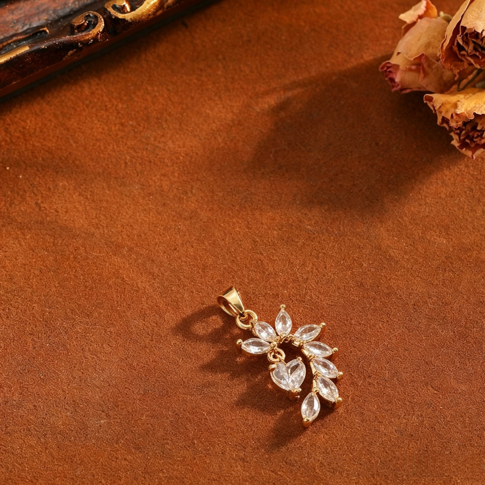 INS Europa y los Estados Unidos venden tulipanes girasoles colgante de diamantes de diamante de aluminio para mujeres lujosas y lujosas con colgante de bronce multi-combinante