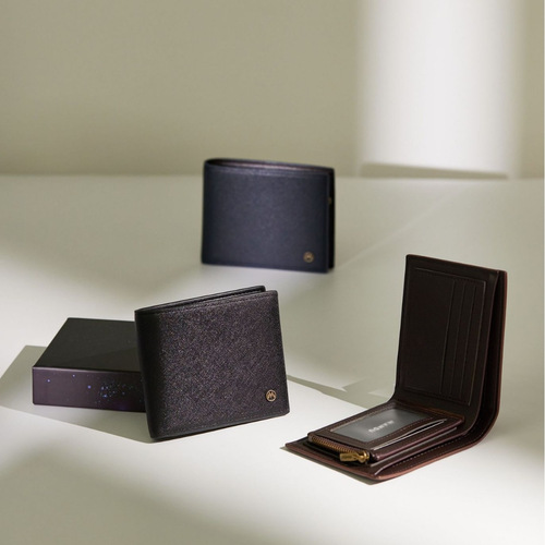 New Winston Men's Wallet Casual Cross-Stripe Cross-Border RFID Anti-Theft Credit Card Holder Short Leather Purse