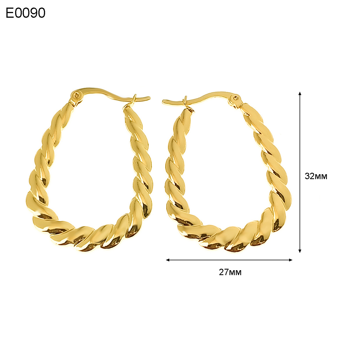 13g Weight Titanium Steel Ear Needle Material Earrings Classification 1 Pair Quantity Holiday, Daily Occasion Titanium Steel Material U Shape, Geometric, Round Pattern Women's Gender Plating Design Basic, Simple Style, Classic Style Style 1 Pair Basic Simple Style Classic Style U Shape Geometric Round Plating Titanium Steel Earrings 10