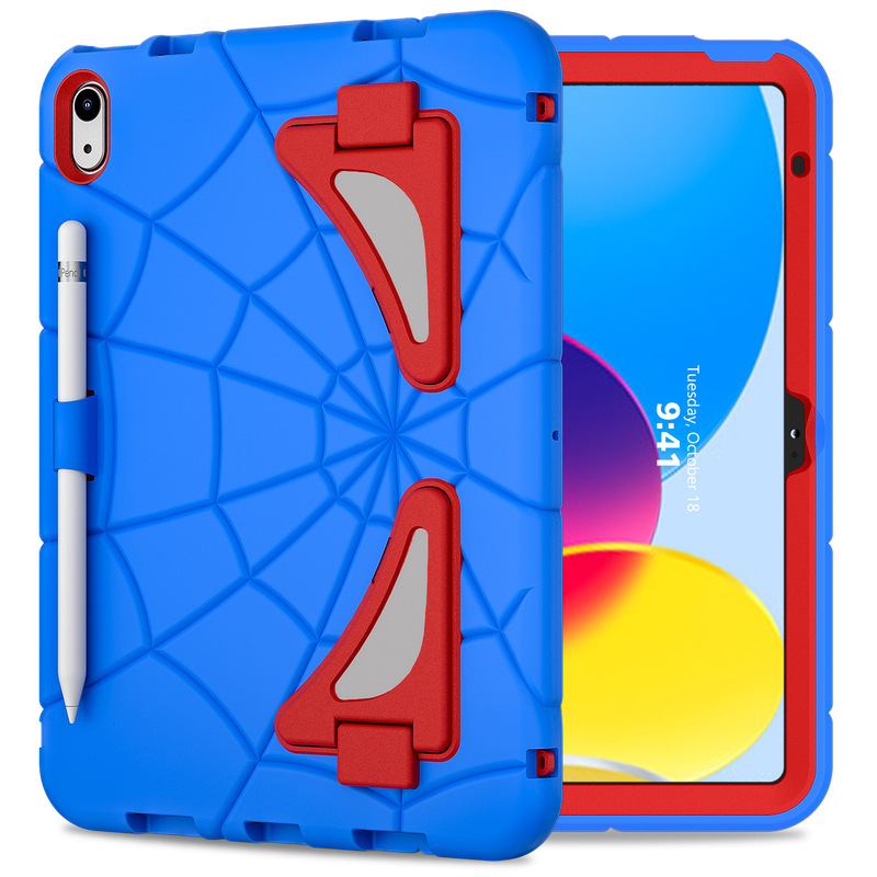 E-Commerce Suitable for Samsung Apple iPad Tablet Protective Case Cartoon Spider-Man Stand Anti-Fall Silicone Protective Cover
