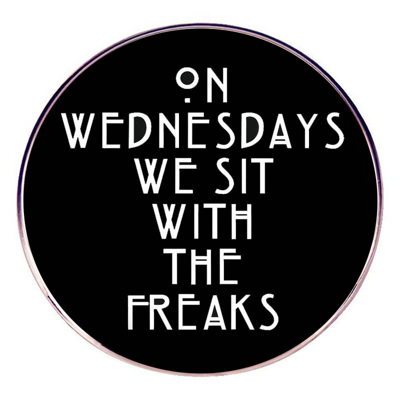 On Wednesday we sat with the freak brooch humor English pin badge metal alloy badge accessories On Wednesday we sat with the freak brooch humor English pin badge metal alloy badge accessories