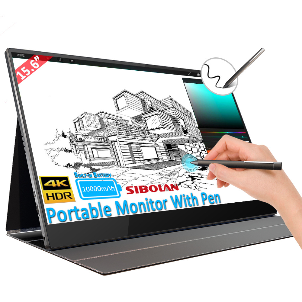 15.6英寸便携显示器4K触摸带电池手绘屏支持ps5手机switch游戏机