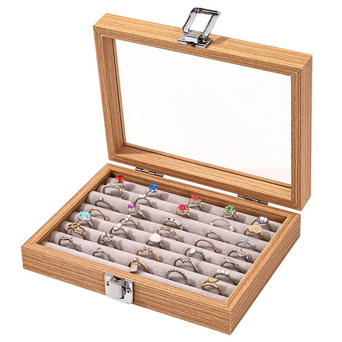 Lacewood Pattern Dustproof Covered Jewelry Box Ring Necklace Storage Box Earring Accessories Box Jewelry and Accessories Box