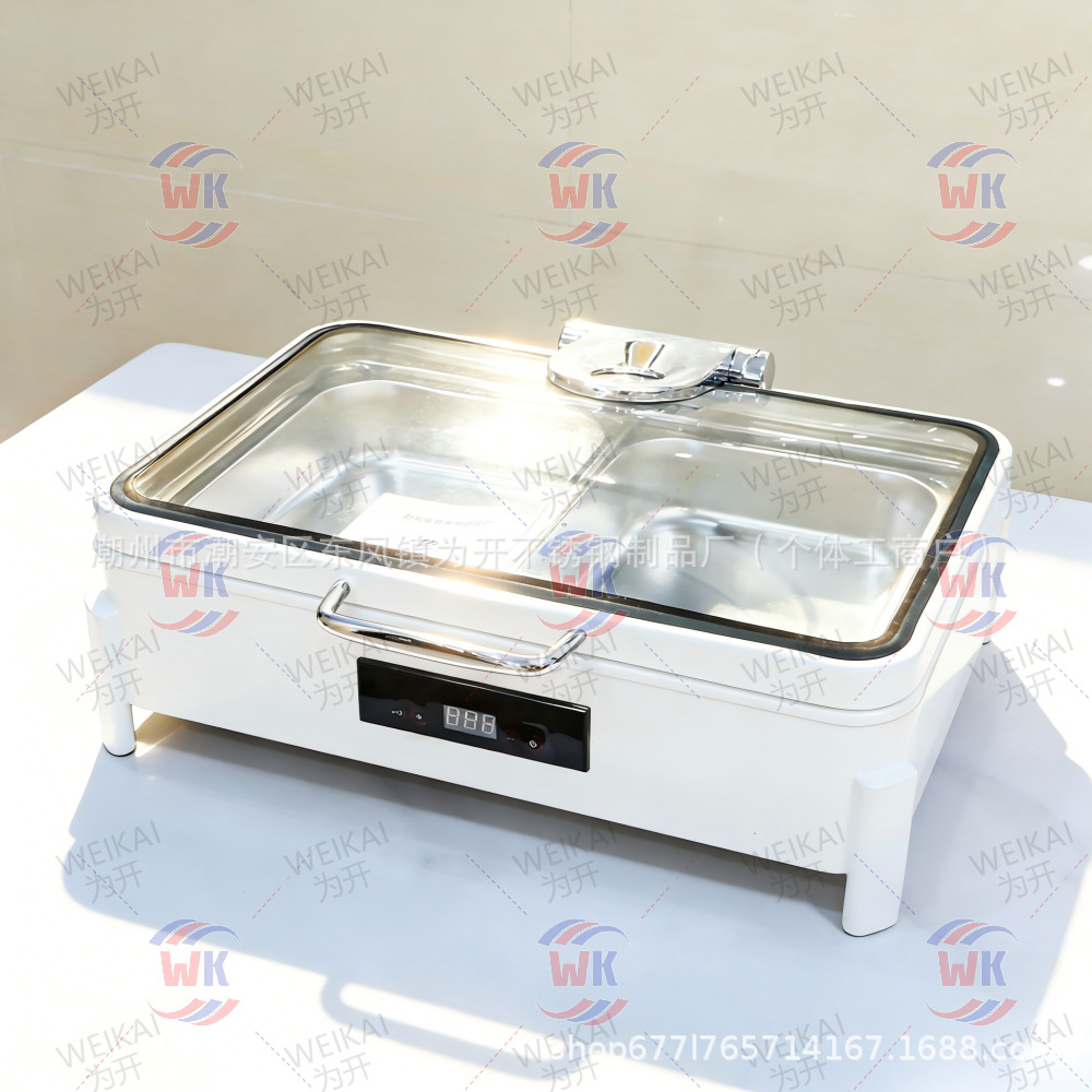 Horno de comedor inteligente de aislamiento térmico de inducción automática de acero inoxidable 304 de alta gama horno de solapa de desayuno horno de calentamiento eléctrico comercial horno de Buffy